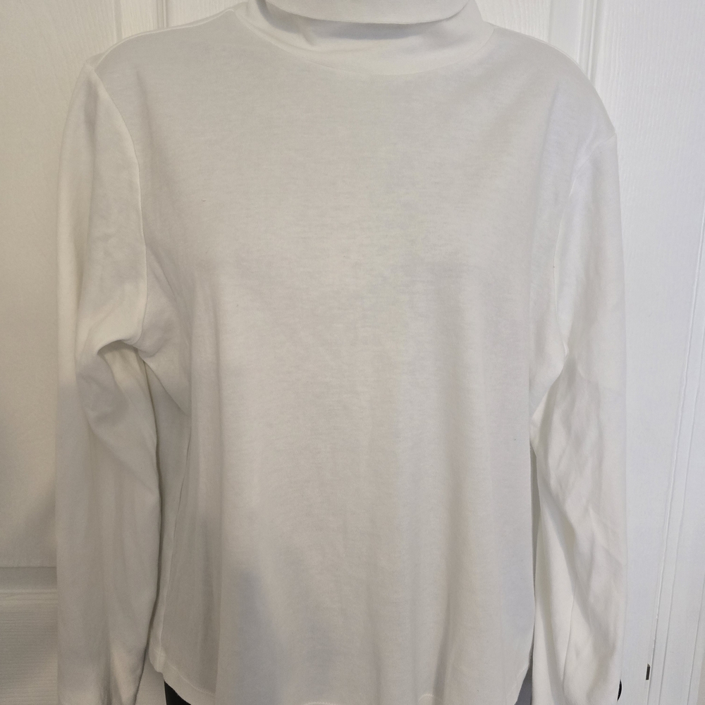 White Long Sleeve Turtleneck Top New No Tag Size Xl Ralph Lauren